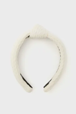Ivory Cable Knit Slim Knotted Headband Ivory Cable Knit Slim Knotted Headband