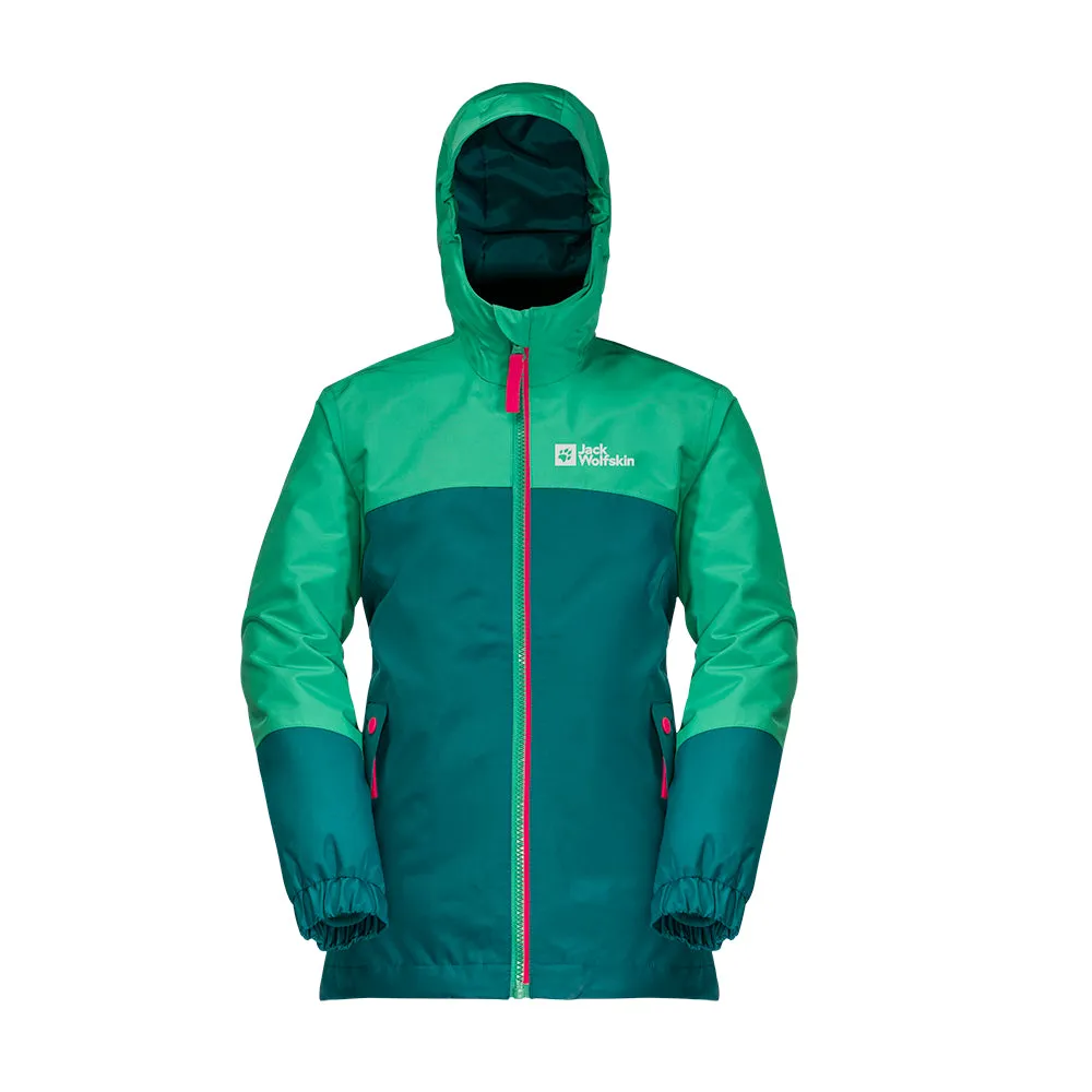 Jack Wolfskin Kids Iceland 3-in-1 Girls Jacket (Bay Blue)