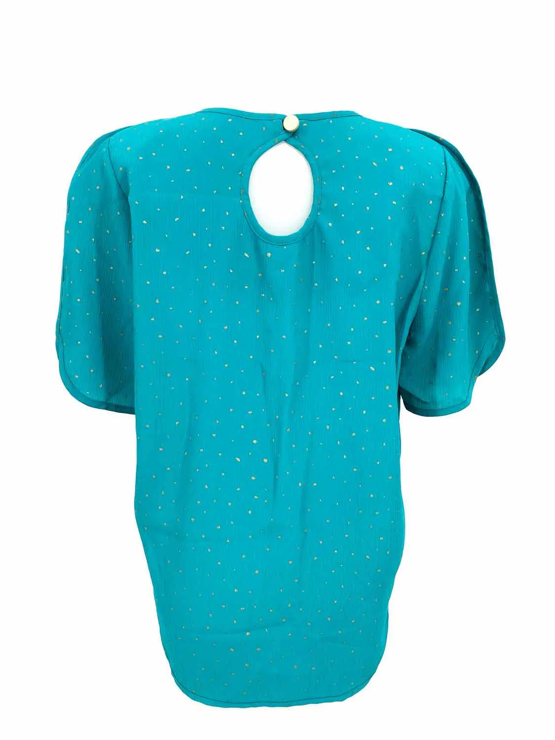 Jeanne Marc Women's Green Flowy Polyester Blend Polka Dot Size S Pants Set