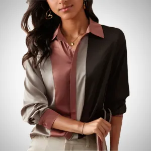 Jennifer Flowy Chiffon V-Neck Blouse