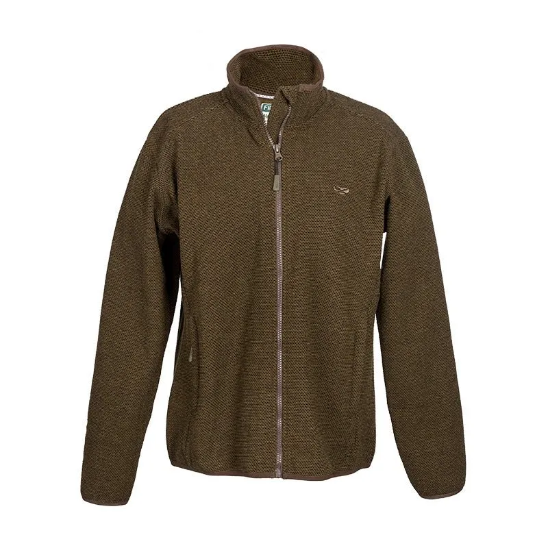 Ladies Honeycomb Jacket in Marled Green