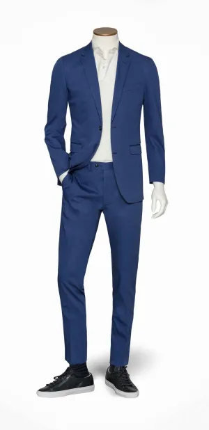 Larusmiani Cotton Stretch Fine Gabardine Bright Blue
