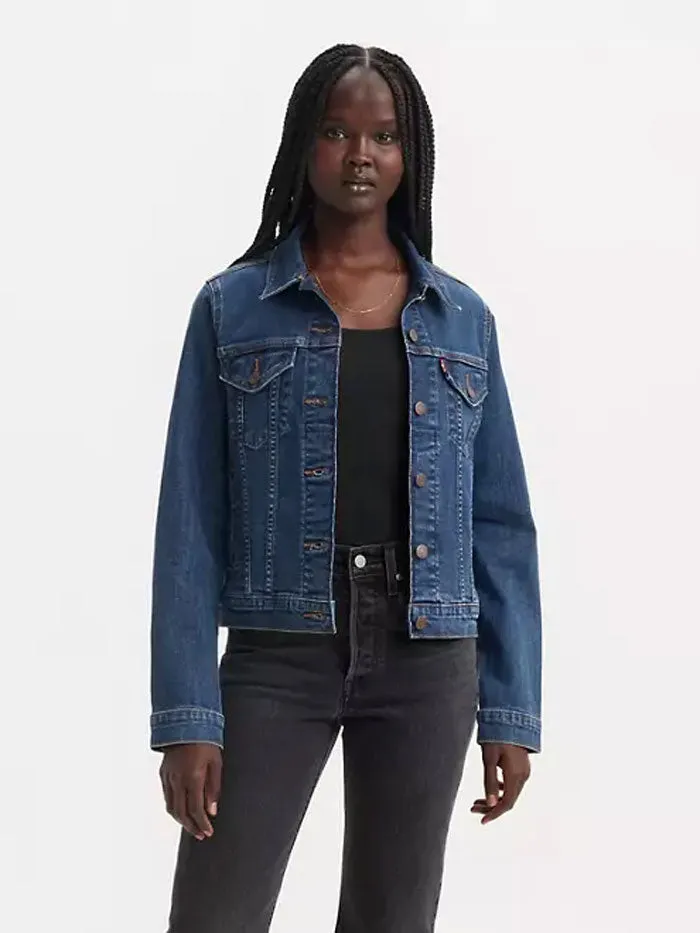 Levis 299450203 Womens Original Trucker Jacket See Her Run Blue