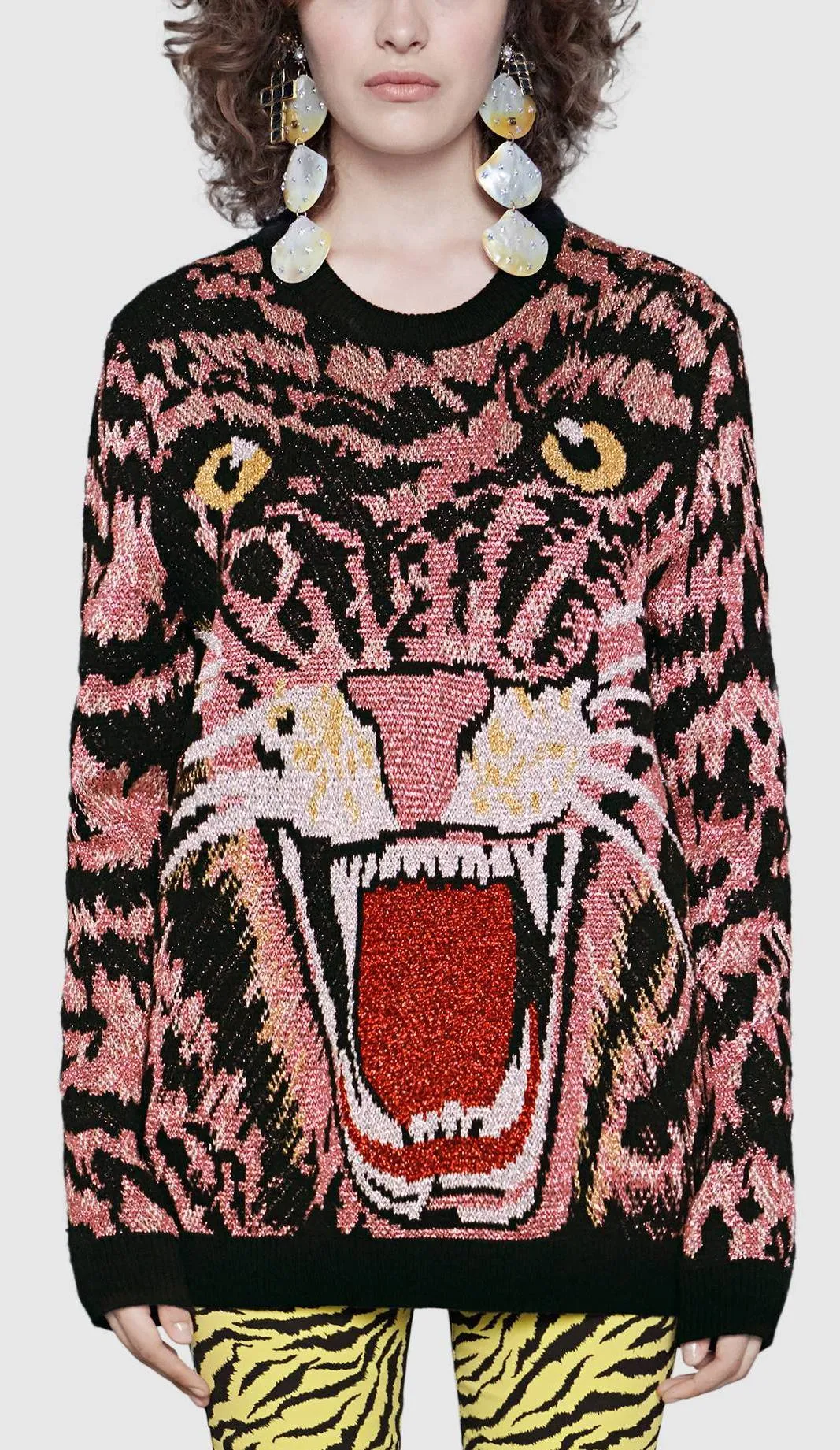 Lurex Wool Tiger Sweater