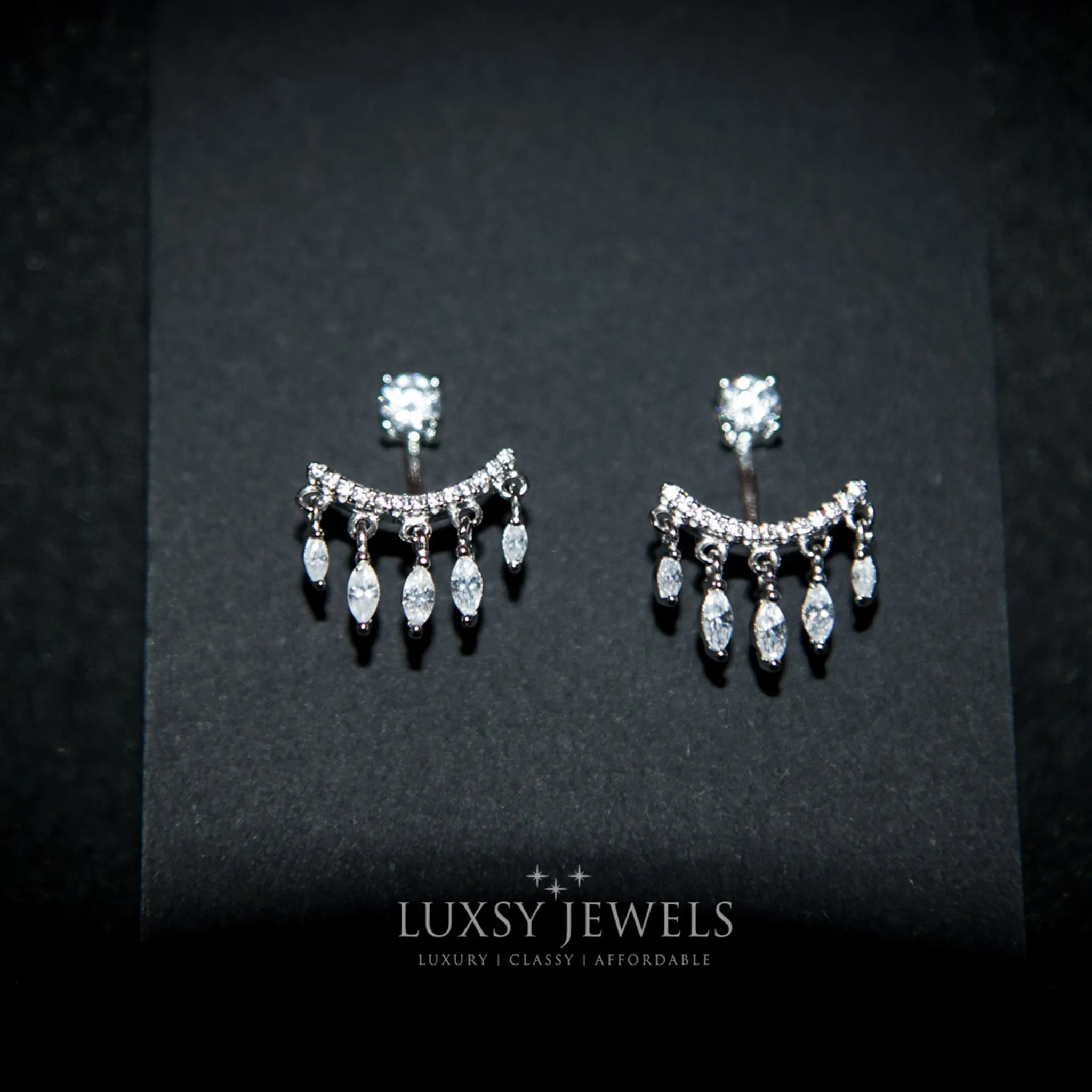 Luxsy Tassel Ear Jackets - 925 Silver