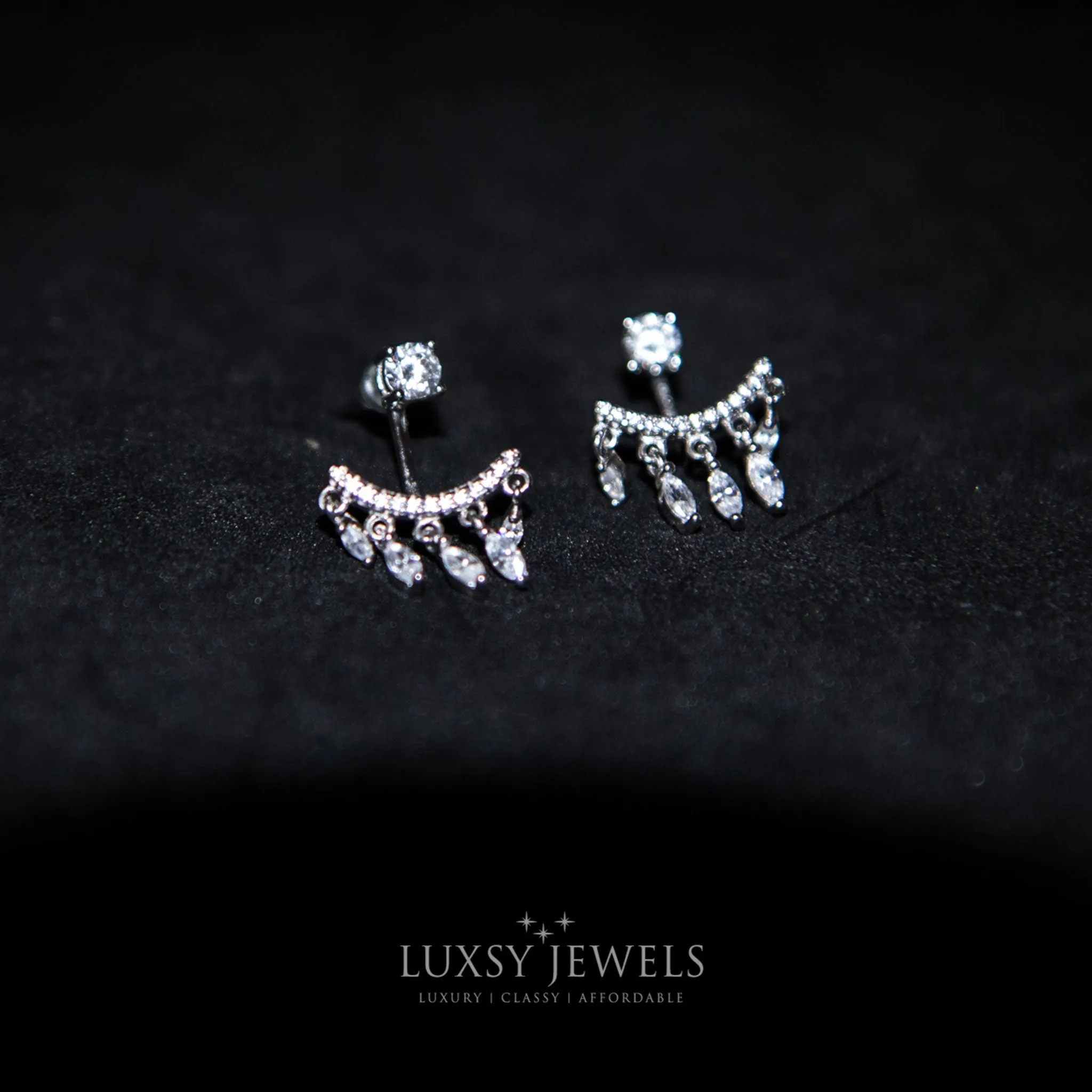 Luxsy Tassel Ear Jackets - 925 Silver