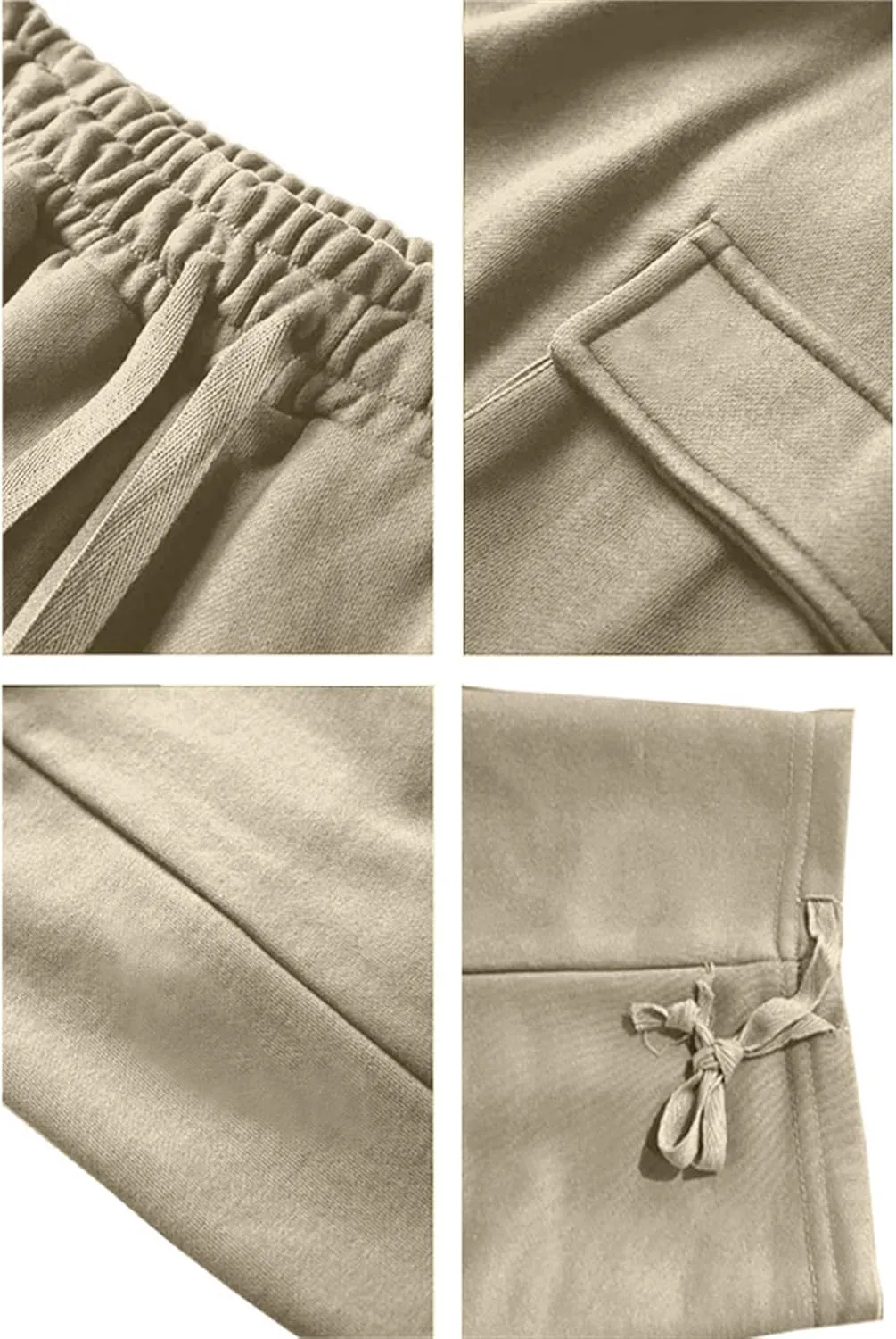 Men's Straight Leg Elastic Waist Work Pants Casual Drawstring Cargo Trousers Lightweight Relaxed Fit Outdoor Pants