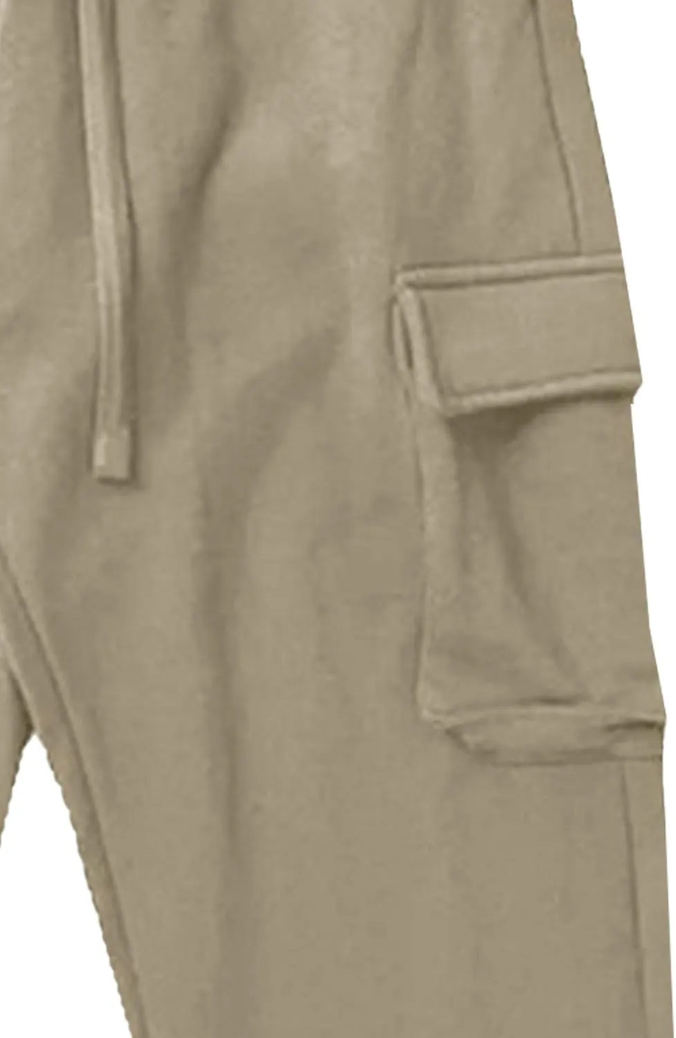 Men's Straight Leg Elastic Waist Work Pants Casual Drawstring Cargo Trousers Lightweight Relaxed Fit Outdoor Pants