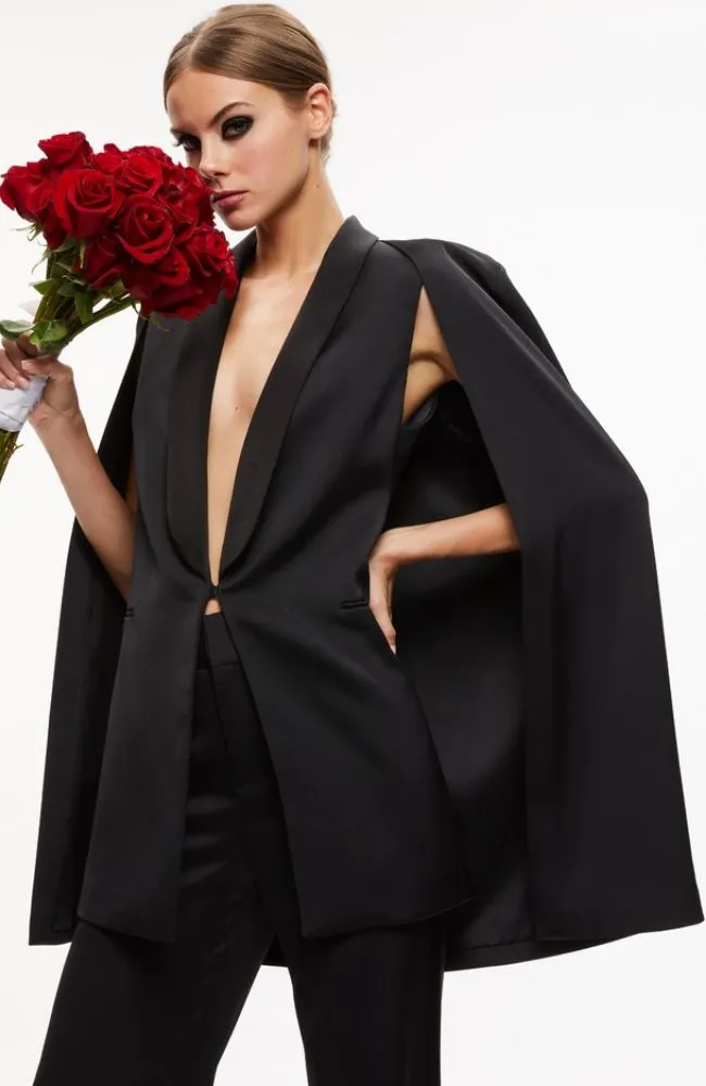 Merriw Shawl Collar Cape Vest