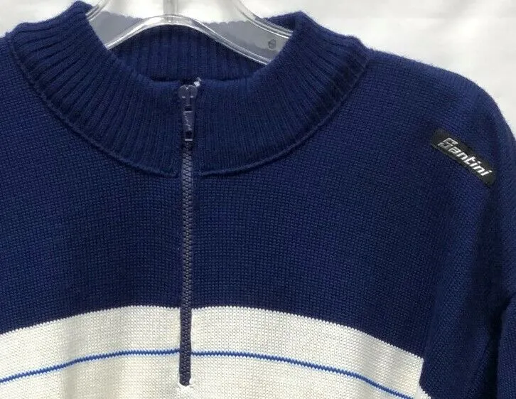 Mistral Vintage Italian Wool Blend Sweater Blue by Santini
