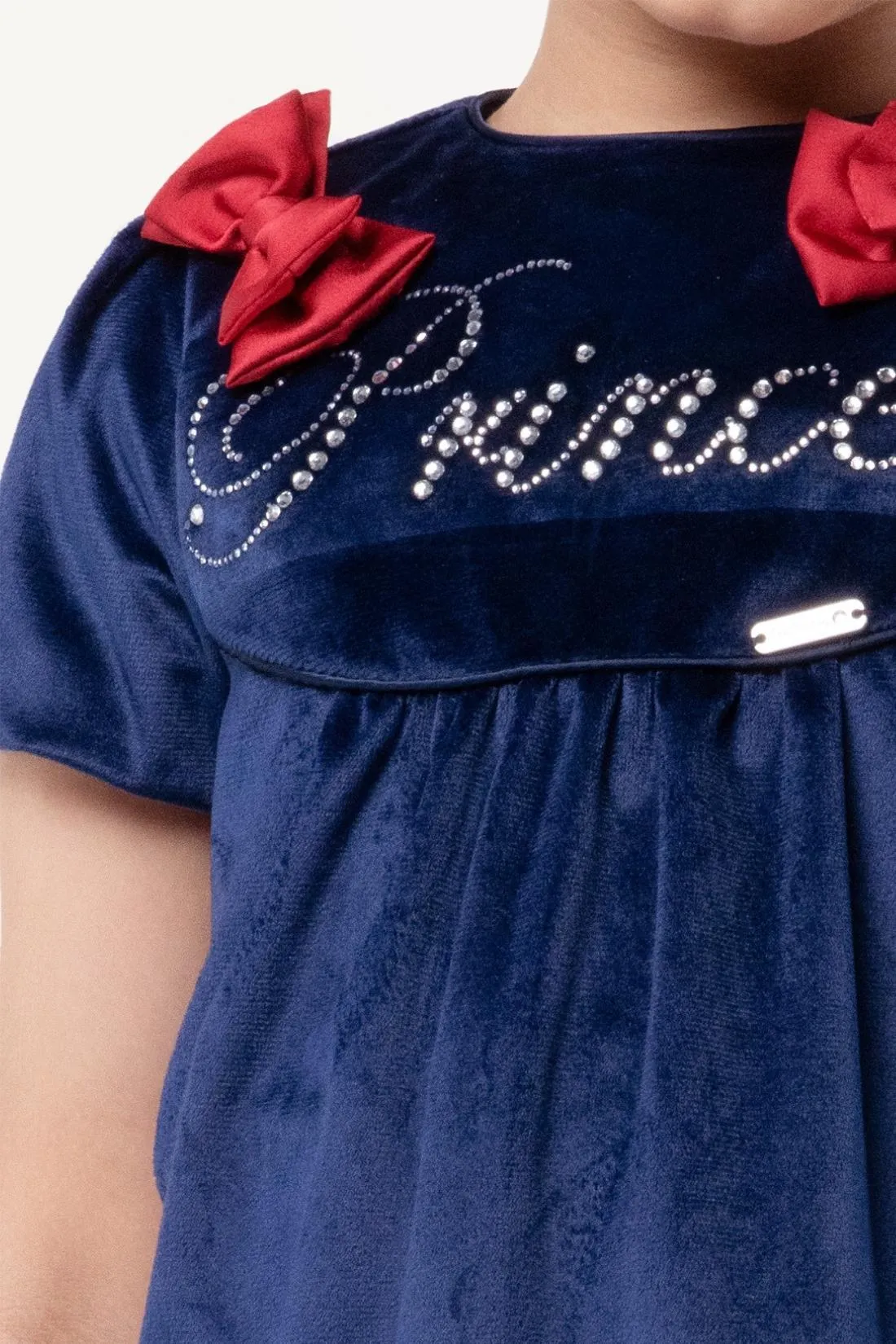 One Friday Navy Blue Solid Dress