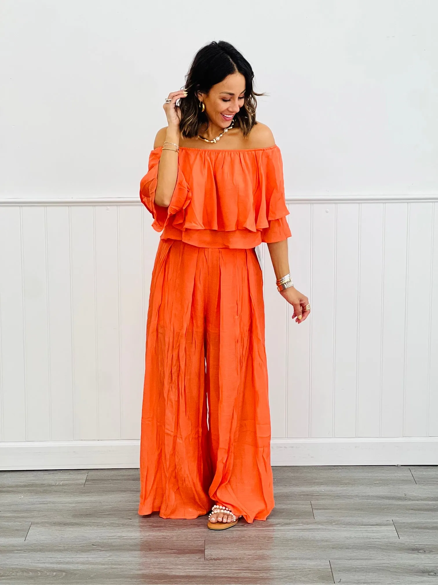Orange Go With The Flow Pants Set (Reg.)