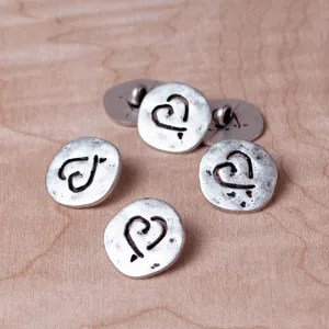 Peek-a-Boo Heart Buttons