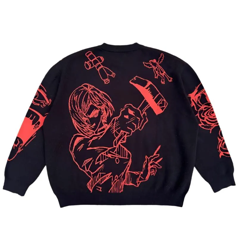 "CURSED ARTIST" - Sukuna   Nobara - Jujutsu Kaisen Anime Knitted Sweater