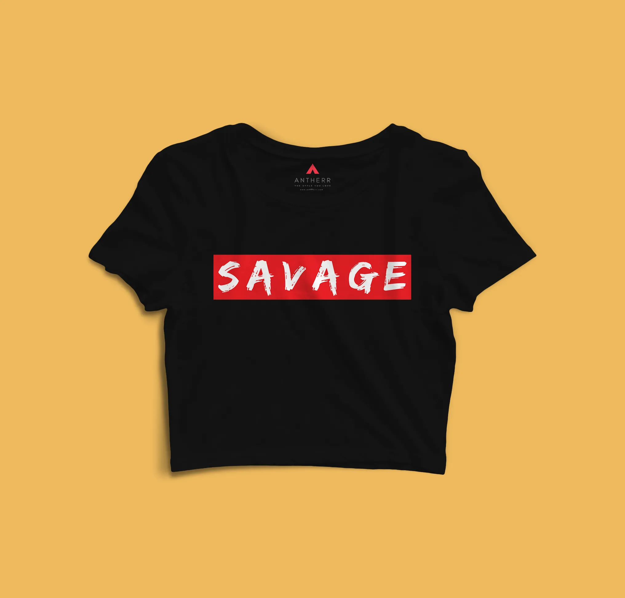 "SAVAGE" - HALF-SLEEVE CROP TOP'S