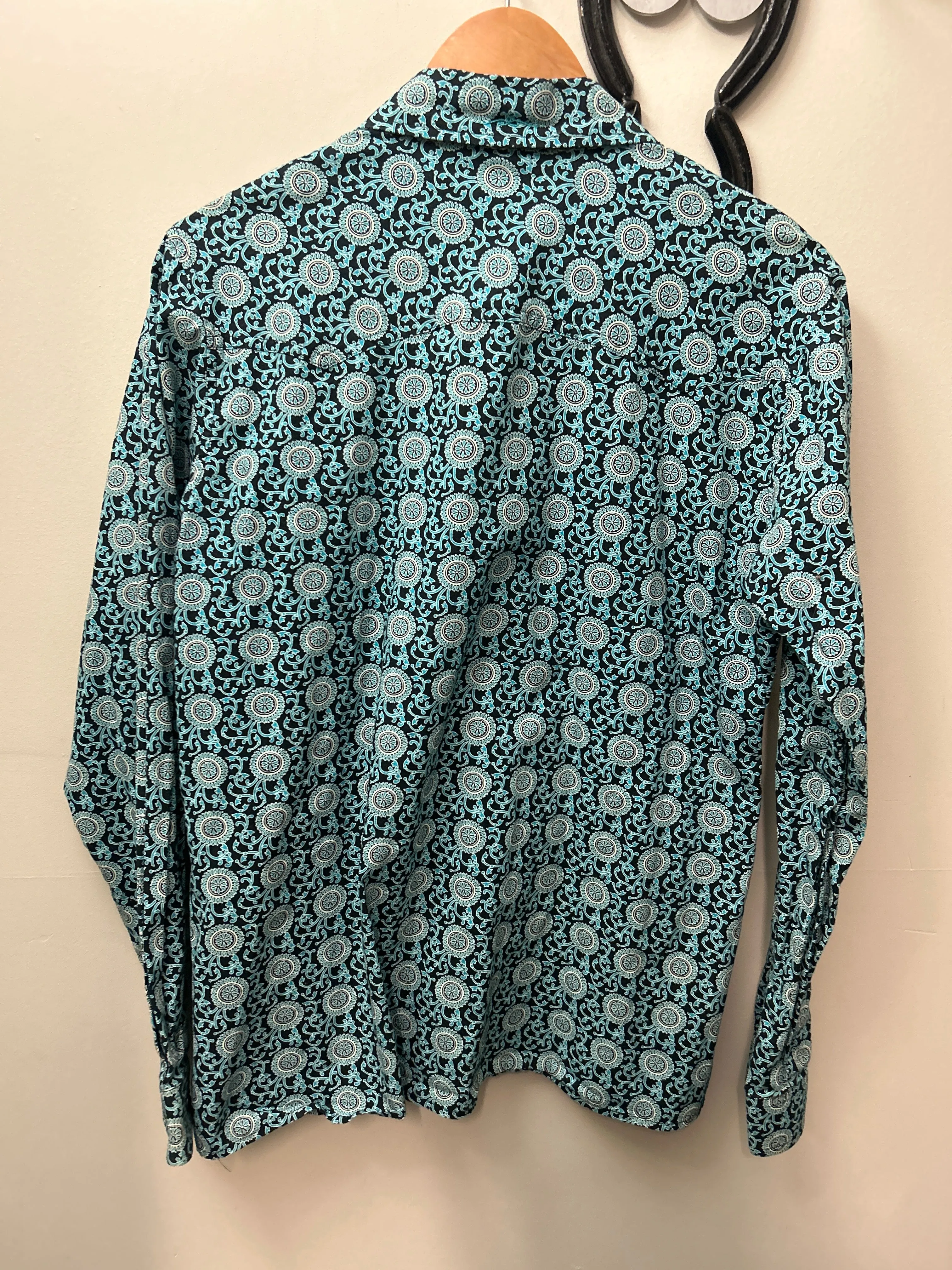 Rockies Black and Blue Western Shirt XLarge