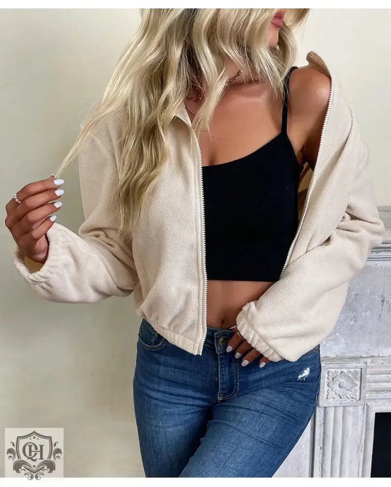 Short Cosy Solid Colour Jacket