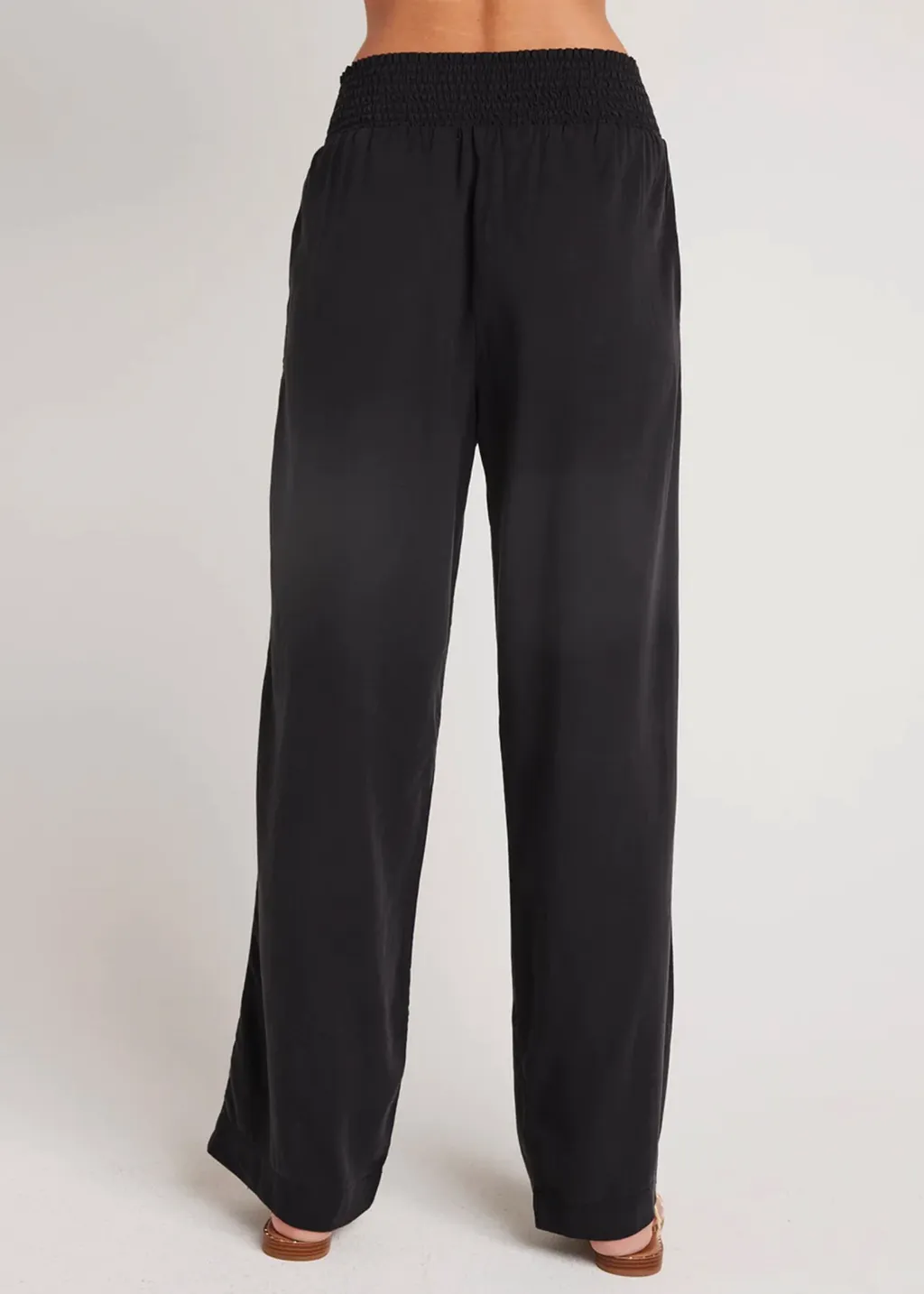 Smocked Waist Wide Leg Pant