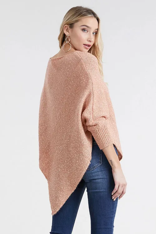 Speckled Poncho with Sleeves