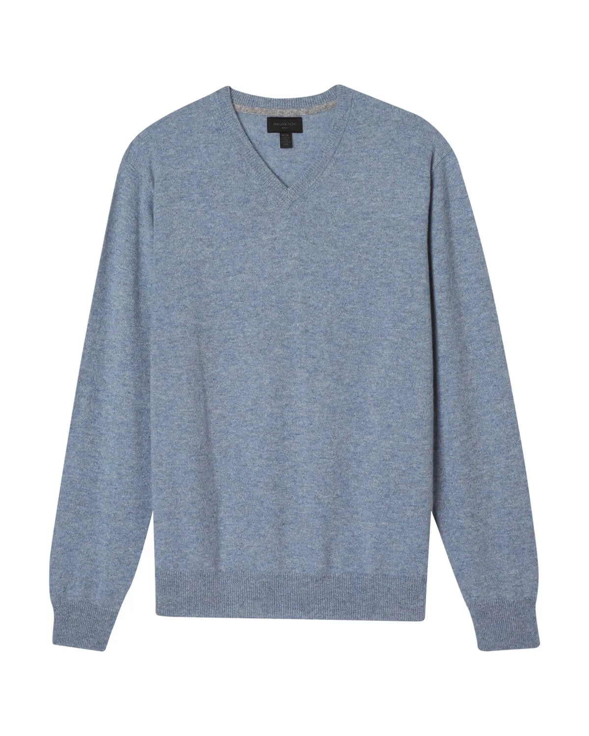 Tipped Cashmere V-Neck Sweater