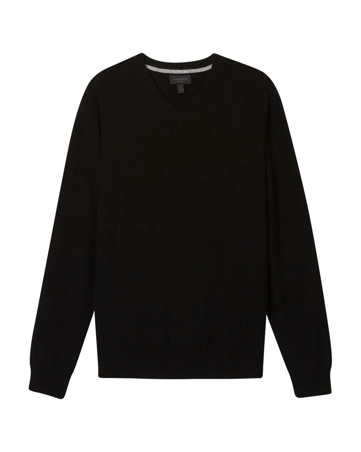 Tipped Cashmere V-Neck Sweater