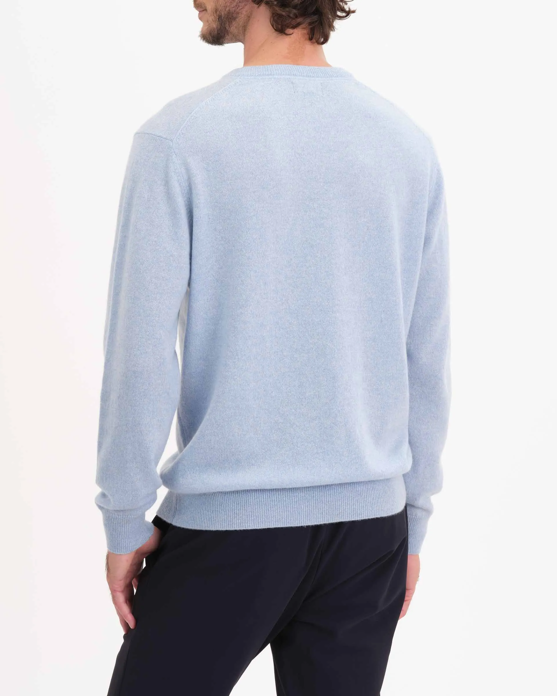 Tipped Cashmere V-Neck Sweater