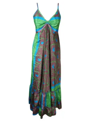 Womens Summer Maxi Dress Green Purple Dresses S/M