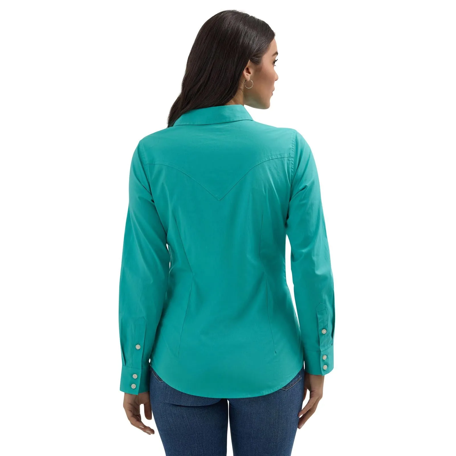 Wrangler Women's Long Sleeve Solid Button Down Shirt - Multiple Colors