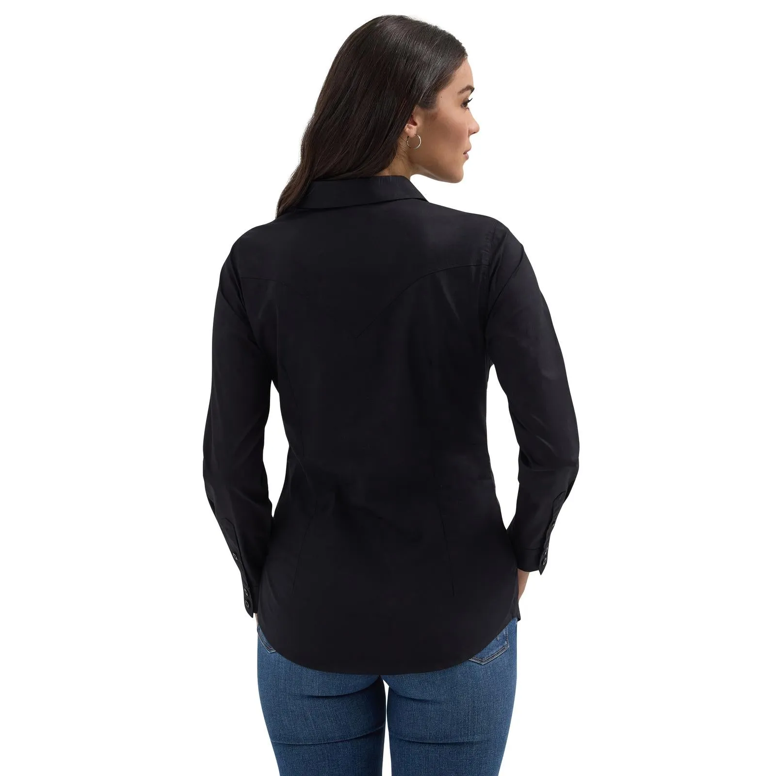 Wrangler Women's Long Sleeve Solid Button Down Shirt - Multiple Colors